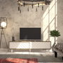 Hanah Home Soporte de TV Roble y Blanco